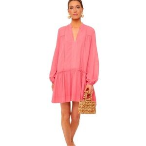 Tuckernuck Ophelia Coral cover up dress